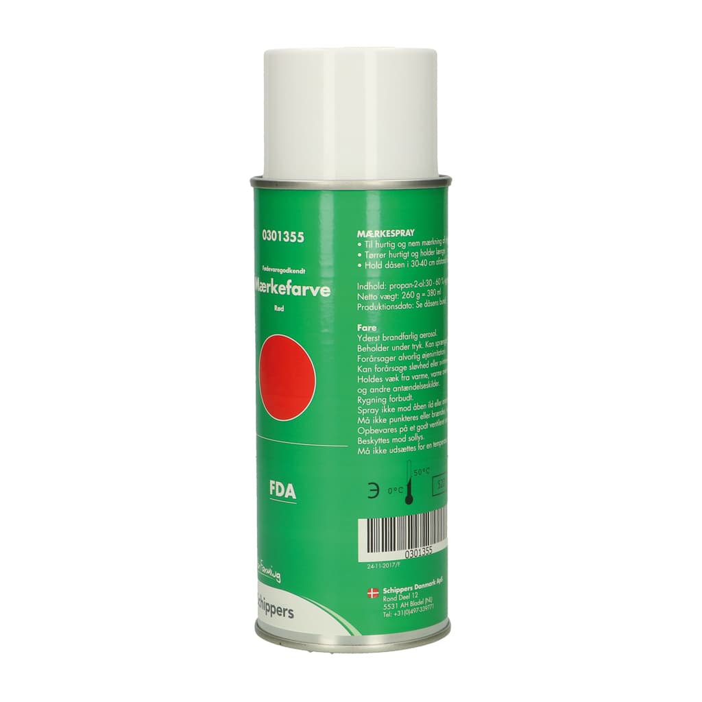 FDA Mærkespray rød, 400 ml - Mærkesprays & -stifter